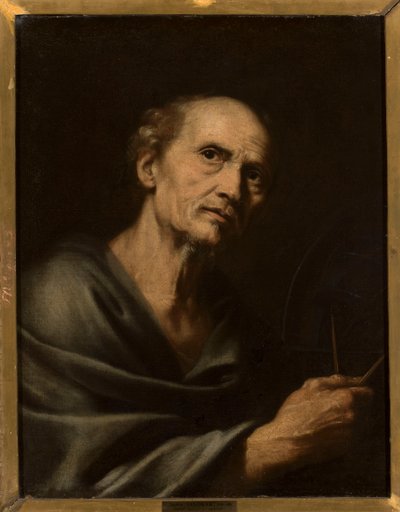 Portrait of a Man with Compass by Joachim von Sandrart