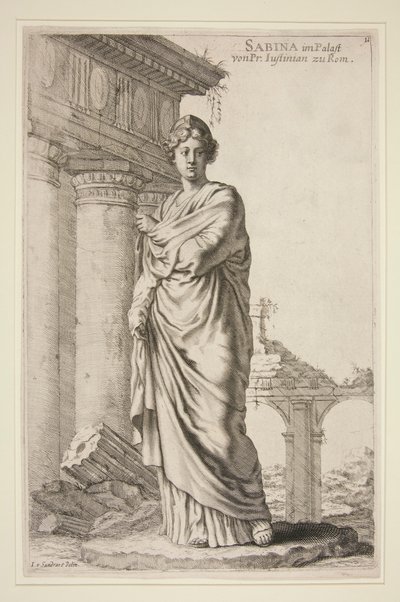 Sabina in the Palace of Prince Justinian in Rome by Joachim von Sandrart