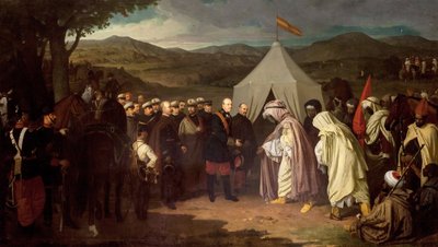 The War of Africa - First Moroccan War or War of Tetouan between Spain and Morocco - Treaty of Wad-Ras by Joaquin Dominguez Becquer by Joachin Dominguez Becquer