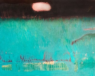 Moonlit Green Field by Joackim Schou Dahle