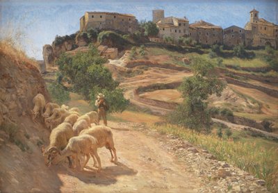 A Shepherd Boy with His Sheep at Cività d
