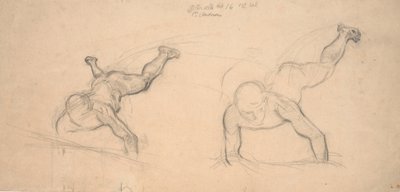Two Studies of Crawling Boys (or Flying Angels) by Joakim Frederik Skovgaard