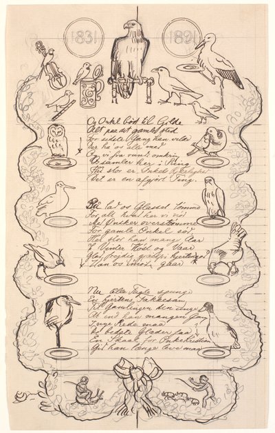 Vignettes for a Song to Uncle Kristian, Alias Broker H.C. Aggersborg by Joakim Frederik Skovgaard