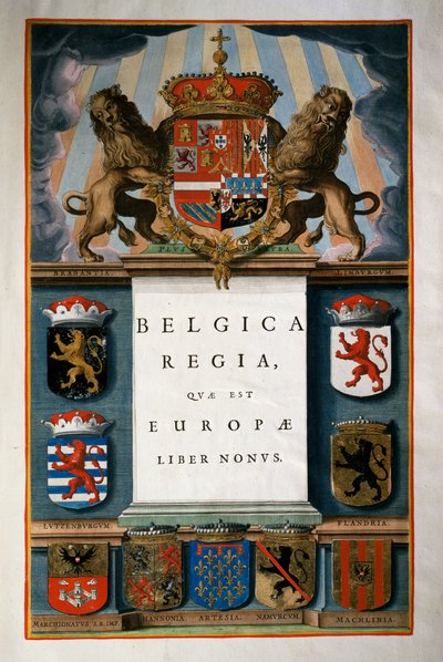 Belgium, Title Page Volume IV, Atlas Maior, by Joan Blaeu by Joan Blaeu