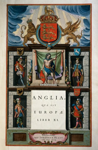 East Anglia quae Europae (England), Book XI, title page Volume V, Atlas Maior by Joan Blaeu