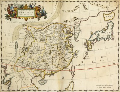 Map of China, from "Atlas Maior Sive Cosmographia Blaviana" by Joan Blaeu