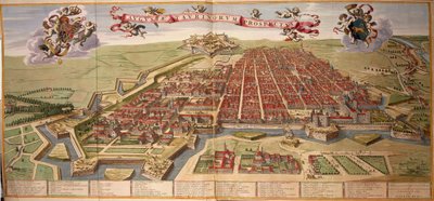 Map of Turin by Joan Blaeu, from Theatrum Sabaudiae by Joan Blaeu