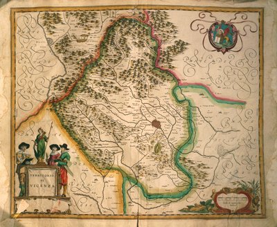 Province of Vicenza from Theatrum civitatum et admirandorum Italiae, engraving by Joan Blaeu
