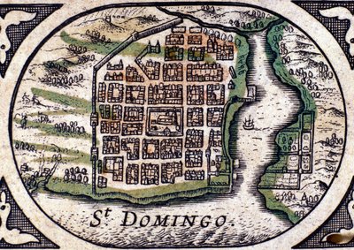 Santo Domingo - in Atlas by W. J. Blaeu by Joan Blaeu