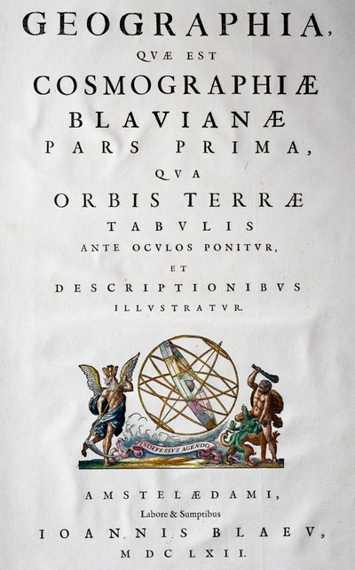 Title Page of Part I, Atlas Maior, Atlas in 11 Volumes, by Joan Blaeu by Joan Blaeu