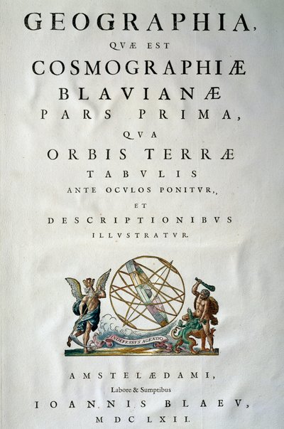 Title page of Part I of Atlas Maior, by Joan Blaeu (1596-1673) by Joan Blaeu