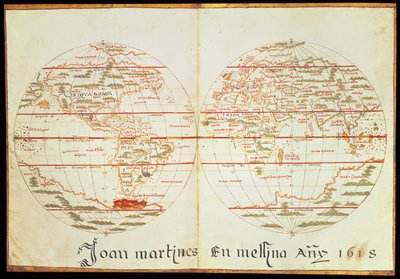Map of the world by Joan Martines