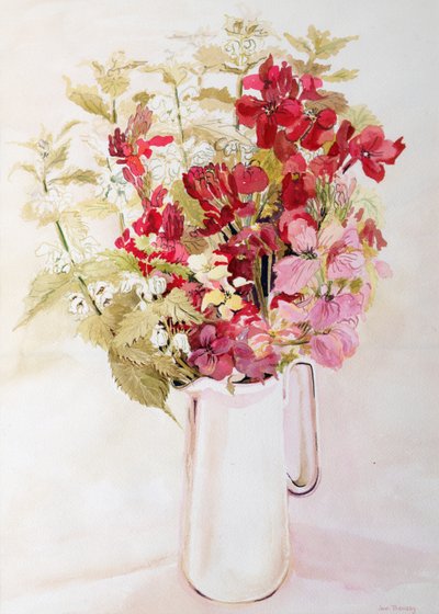 Still Life with Deadnettles and Wallflowers by Joan Thewsey