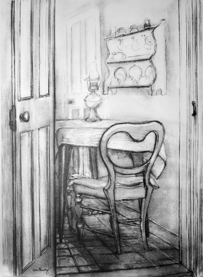 The Cottage Kitchen, 1975 by Joan Thewsey