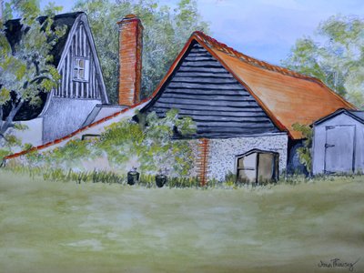 View across the Neighbours Garden, 2016 by Joan Thewsey