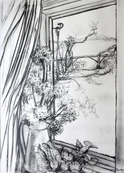 View through the Cottage Window, 1970 by Joan Thewsey