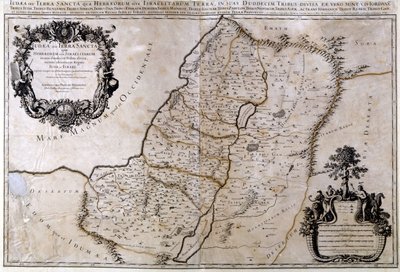 Historical Geographical Map of Palestine. Jansson Atlas by Joannes Jansson