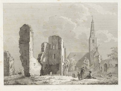Ruins of the Abbey at Rijnsburg by Joannes Pieter Visser Bender