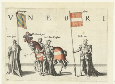 Part of the Procession, No. 10 (series title: Funeral Procession of Emperor Charles V, 1558) by Joannes van Doetechum (I)