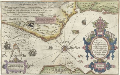 Map of the Coasts of Flanders, Normandy, and England by Joannes van Doetechum (I)