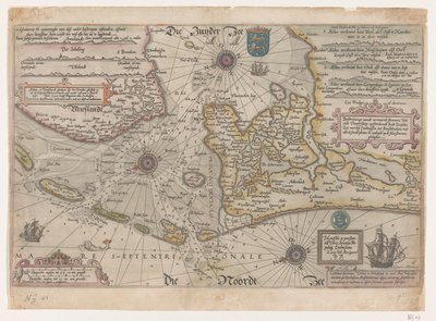 Map of the Vlie and the Marsdiep by Joannes van Doetechum (I)