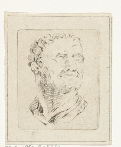 Bust of a Man Looking Up to the Right by Joannis Jacobus Bijlaert