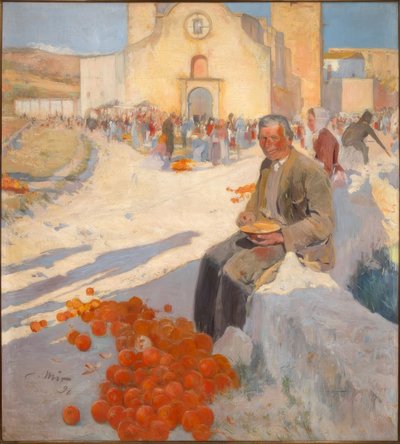 The Orange Seller by Joaquim Mir i Trinxet