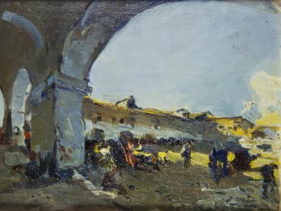 Market in Vilanova i la Geltrú by Joaquim Mir i Trinxet