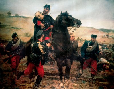 The Death of Marquis del Duero (Third Carlist War) by Joaquin Agrasot y Juan