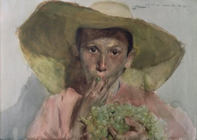 Child Eating Grapes by Joaquin Sorolla