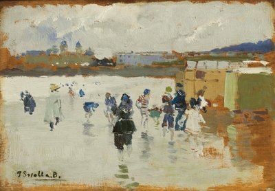 La Concha Beach, San Sebastián by Joaquín Sorolla