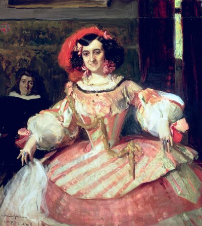 Portrait of Maria Guerrero, Actress and Director of Teatro Espanol in Madrid by Joaquín Sorolla