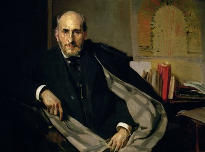 Portrait of Santiago Ramon y Cajal (1852-1934) 1906 by Joaquin Sorolla y Bastida