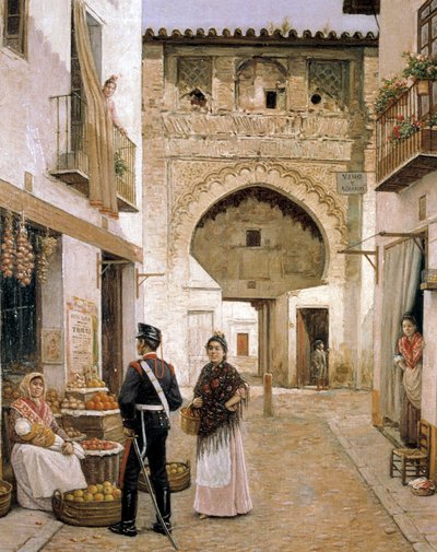 Greengrocer in Granada, 19th Century by Joaquin Turina Arenal