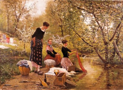 The Washerwomen by Joaquin Vayreda