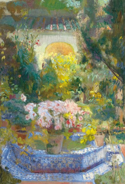 The Courtyard of the Sorolla House by Joaquín Sorolla