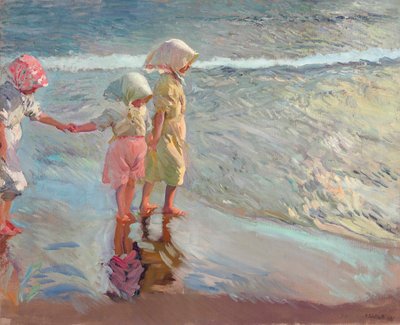 The Three Sisters on the Beach by Joaquín Sorolla