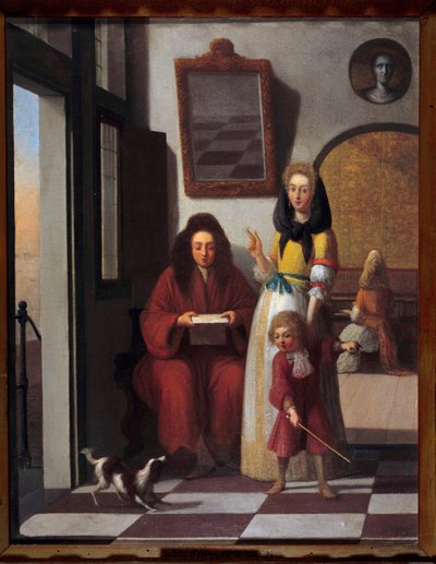 Genre Scene: A Family in an Interior by Job Berckheyde