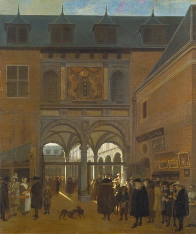 The Stock Exchange in Amsterdam, c.1675-80 by Job Berckheyde