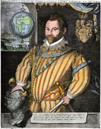 Portrait of Sir Francis Drake by Jodocus Hondius