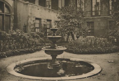 Ancient Mulberry Tree and Fountain in the Garden of Drapers Hall, c1935 by Joel