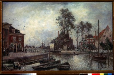 A Canal Embankment by Johan Barthold Jongkind