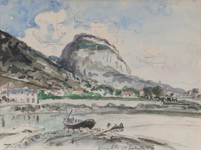 Saint-Eynard seen from Île Verte 1875 by Johan Barthold Jongkind