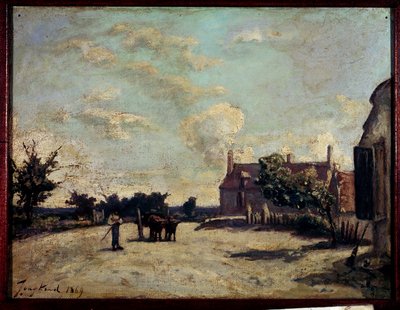 Auberge by Johan Barthold Jongkind