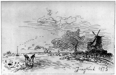 Canal Near Rotterdam, c1830-1890, 1924 by Johan Barthold Jongkind