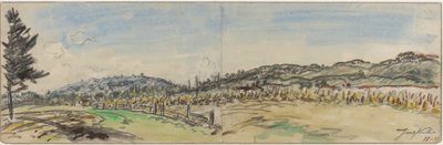 Countryside near Brezins, between Grenoble and Vienne by Johan Barthold Jongkind