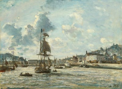 Entrance to the Port of Honfleur, 1863-64 by Johan Barthold Jongkind