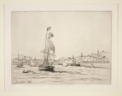 Entrance to the Port of Honfleur by Johan Barthold Jongkind
