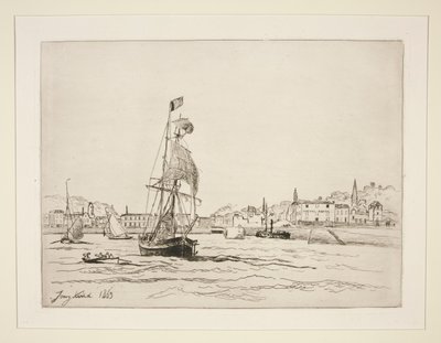 Entrance to the Port of Honfleur by Johan Barthold Jongkind