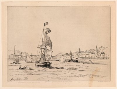 Entrance to the Port of Honfleur by Johan Barthold Jongkind